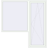 Prețuri Uși de balcon 2000x2100 mm BALCONY DOOR REHAU EURO 70 RAL 9016 Traffic white two-sided