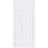 Prețuri Uși de balcon 1230x2710 mm BALCONY DOOR REHAU EURO 60 RAL 9016 Traffic white two-sided