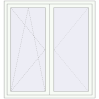 Prețuri Uși de balcon 1500x1600 mm BALCONY DOOR REHAU SYNEGO RAL 9016 Traffic white two-sided