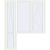 Prețuri Uși de balcon 1900x2320 mm BALCONY DOOR REHAU EURO 60 RAL 9016 Traffic white two-sided