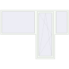 Prețuri Uși de balcon 2500x1800 mm BALCONY DOOR REHAU EURO 60 RAL 9016 Traffic white two-sided