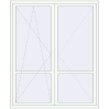 Prețuri Uși de balcon 1800x2170 mm BALCONY DOOR REHAU SYNEGO RAL 9016 Traffic white two-sided