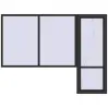 Prețuri Uși de balcon 2800x2100 mm BALCONY DOOR REHAU SYNEGO BLACK_STRUCTURAL two-sided