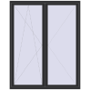 Prețuri Uși de balcon 1800x2250 mm BALCONY DOOR REHAU SYNEGO ANTHRACITE_GREY_GLATT two-sided