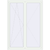 Prețuri Uși de balcon 1600x2250 mm BALCONY DOOR REHAU SYNEGO RAL 9016 Traffic white two-sided