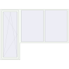 Prețuri Uși de balcon 2800x2100 mm BALCONY DOOR REHAU EURO 60 RAL 9016 Traffic white two-sided