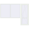 Prețuri Uși de balcon 2800x2100 mm BALCONY DOOR REHAU EURO 60 RAL 9016 Traffic white two-sided