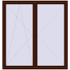 Prețuri Uși de balcon 2000x2100 mm BALCONY DOOR REHAU SYNEGO BLACK_CHERRY two-sided