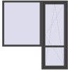 Prețuri Uși de balcon 2000x2100 mm BALCONY DOOR REHAU EURO 60 BASALT_GREY two-sided