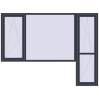 Prețuri Uși de balcon 2800x2100 mm BALCONY DOOR REHAU SYNEGO ANTHRACITE_GREY_STRUKTURAL two-sided