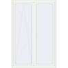 Prețuri Uși de balcon 1500x2250 mm BALCONY DOOR REHAU SYNEGO RAL 9016 Traffic white two-sided