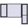 Prețuri Uși de balcon 2800x2100 mm BALCONY DOOR REHAU SYNEGO ANTHRACITE_GREY_GLATT two-sided