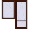 Prețuri Uși de balcon 1800x2000 mm BALCONY DOOR REHAU SYNEGO BLACK_CHERRY two-sided