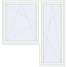 Prețuri Uși de balcon 2000x2100 mm BALCONY DOOR REHAU EURO 60 RAL 9016 Traffic white two-sided