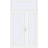 Prețuri Uși de intrare 1600x2766 mm REHAU EURO 60 RAL 9016 Traffic white two-sided