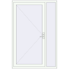 Prețuri Uși de intrare 1400x2100 mm DOOR ALU STANDARD 72 RAL 9016 Traffic white two-sided