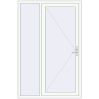 Prețuri Uși de intrare 1400x2150 mm ENERGY-SAVING REHAU SYNEGO RAL 9016 Traffic white two-sided