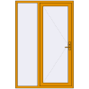Prețuri Uși de intrare 1400x2100 mm DOOR ALU STANDARD 72 RAL 1006 Maize yellow two-sided