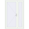 Prețuri Uși de intrare 1400x2100 mm REHAU EURO 60 RAL 9016 Traffic white two-sided