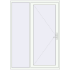 Prețuri Uși de intrare 1550x2150 mm OPTIMUM REHAU BRILLANT RAL 9016 Traffic white two-sided