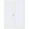 Prețuri Uși de intrare 1500x2100 mm OPTIMUM REHAU BRILLANT RAL 9016 Traffic white two-sided