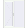 Prețuri Uși de intrare 1600x2100 mm ENERGY-SAVING REHAU SYNEGO RAL 9016 Traffic white two-sided