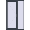 Prețuri Uși de intrare 1400x2240 mm OPTIMUM REHAU BRILLANT ANTHRACITE_GREY_STRUKTURAL two-sided