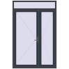 Prețuri Uși de intrare 1550x2380 mm OPTIMUM REHAU BRILLANT ANTHRACITE_GREY_STRUKTURAL two-sided