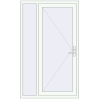 Prețuri Uși de intrare 1200x2000 mm REHAU EURO 60 RAL 9016 Traffic white two-sided
