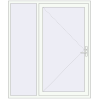 Prețuri Uși de intrare 1700x2000 mm REHAU EURO 60 RAL 9016 Traffic white two-sided