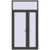 Prețuri Uși de intrare 1400x2600 mm REHAU EURO 60 BASALT_GREY two-sided