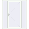 Prețuri Uși de intrare 1800x2100 mm ENERGY-SAVING REHAU SYNEGO RAL 9016 Traffic white two-sided