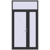 Prețuri Uși de intrare 1400x2600 mm REHAU EURO 60 ANTHRACITE_GREY_GLATT two-sided
