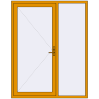 Prețuri Uși de intrare 1650x2100 mm DOOR ALU STANDARD 72 RAL 1006 Maize yellow two-sided