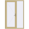 Prețuri Uși de intrare 1400x2100 mm DOOR ALU STANDARD 72 RAL 1000 Green beige two-sided
