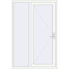 Prețuri Uși de intrare 1400x2100 mm DOOR ALU STANDARD 72 RAL 9016 Traffic white two-sided