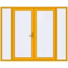 Prețuri Uși de intrare 2400x1950 mm DOOR ALU STANDARD 72 RAL 1003 Signal yellow two-sided
