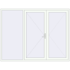 Prețuri Uși de intrare 2697x2047 mm OPTIMUM REHAU BRILLANT RAL 9016 Traffic white two-sided