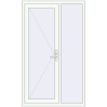Prețuri Uși de intrare 1200x2000 mm OPTIMUM REHAU BRILLANT RAL 9016 Traffic white two-sided