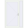 Prețuri Uși de intrare 1400x2100 mm REHAU EURO 60 RAL 9016 Traffic white two-sided