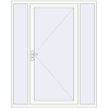 Prețuri Uși de intrare 1700x2100 mm REHAU EURO 60 RAL 9016 Traffic white two-sided