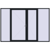 Prețuri Uși de intrare 3500x2400 mm ENERGY-SAVING REHAU SYNEGO BLACK_COOL_110L-2 two-sided
