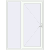 Prețuri Uși de intrare 1600x2100 mm OPTIMUM REHAU BRILLANT RAL 9016 Traffic white two-sided