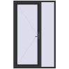 Prețuri Uși de intrare 1400x2240 mm OPTIMUM REHAU BRILLANT ANTHRACITE_GREY_GLATT two-sided