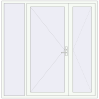 Prețuri Uși de intrare 2100x2130 mm OPTIMUM REHAU BRILLANT RAL 9016 Traffic white two-sided