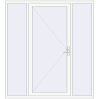 Prețuri Uși de intrare 2000x2200 mm ENERGY-SAVING REHAU SYNEGO RAL 9016 Traffic white two-sided