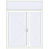 Prețuri Uși de intrare 2000x2600 mm OPTIMUM REHAU BRILLANT RAL 9016 Traffic white two-sided