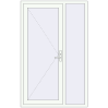Prețuri Uși de intrare 1260x2000 mm ENERGY-SAVING REHAU SYNEGO RAL 9016 Traffic white two-sided