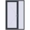 Prețuri Uși de intrare 1350x2100 mm OPTIMUM REHAU BRILLANT ANTHRACITE_GREY_STRUKTURAL two-sided