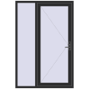 Prețuri Uși de intrare 1400x2100 mm REHAU EURO 60 BLACK_STRUCTURAL two-sided
